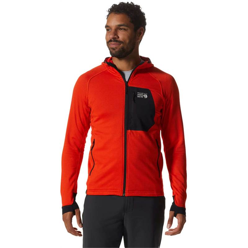 Mountain Hardwear Mens Polartec Power Grid Full Zip Hoody-3